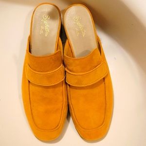 Seychelles marigold sueded loafer slide